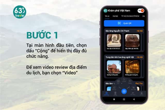 Bước 1: Truy cập tính năng video review du lịch