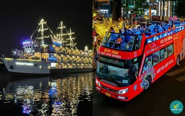 Khám phá Sài Gòn bằng xe Bus 2 tầng và thưởng thức buổi tối trên du thuyền Indochina