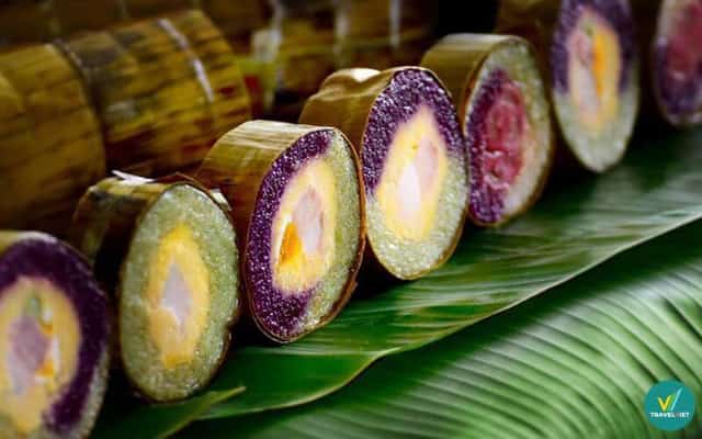 Bánh tét lá cẩm Cần Thơ
