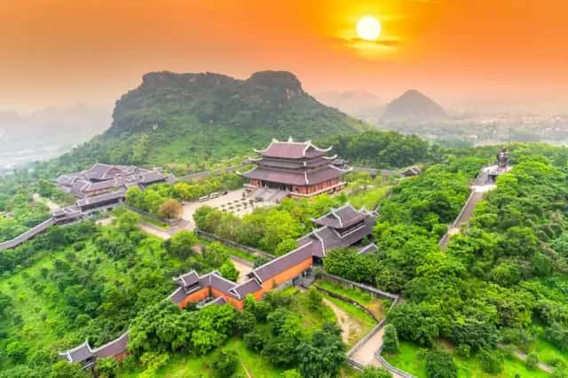 Morning scenery at Bai Dinh Pagoda