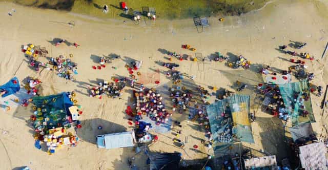買い付けられた魚の一部は、中部高原地方の各省へ運ばれ消費される