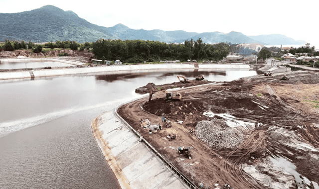 Construction site of the Côn Đảo water reservoir