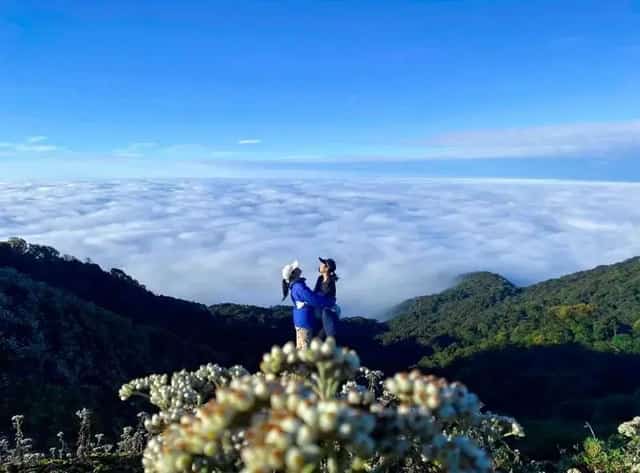 除了塔须峰，萨木峰也是游客理想的赏云胜地。