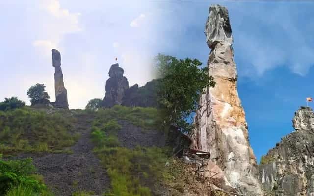 Hòn Vọng Phu (còn gọi là Vọng Phu Trạch) sừng sững, hiên ngang giữa đất trời