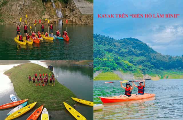 Two visitors per boat, enjoying the beautiful scenery surrounded by majestic mountains