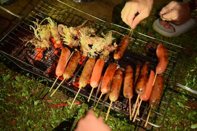 Tiệc nướng ban đêm tại Bãi Bùi