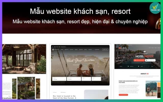 Đơn vị thiết kế website khách sạn TravelViet