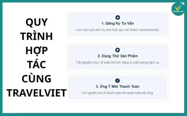 在 TravelViet 注册免费客房销售软件的流程
