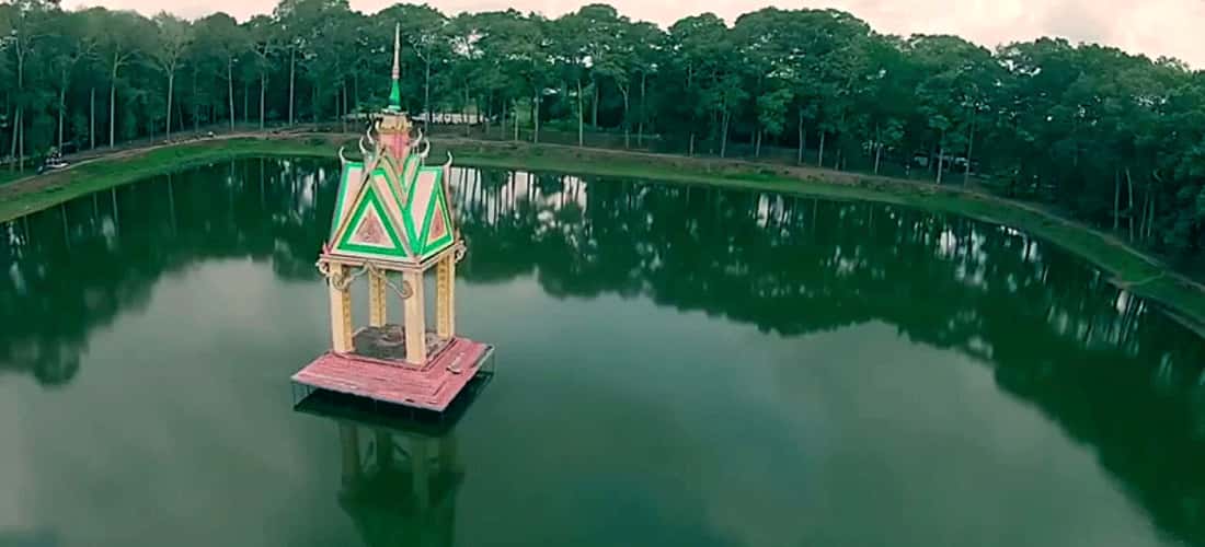 Ao Bà Om nhìn từ trên cao