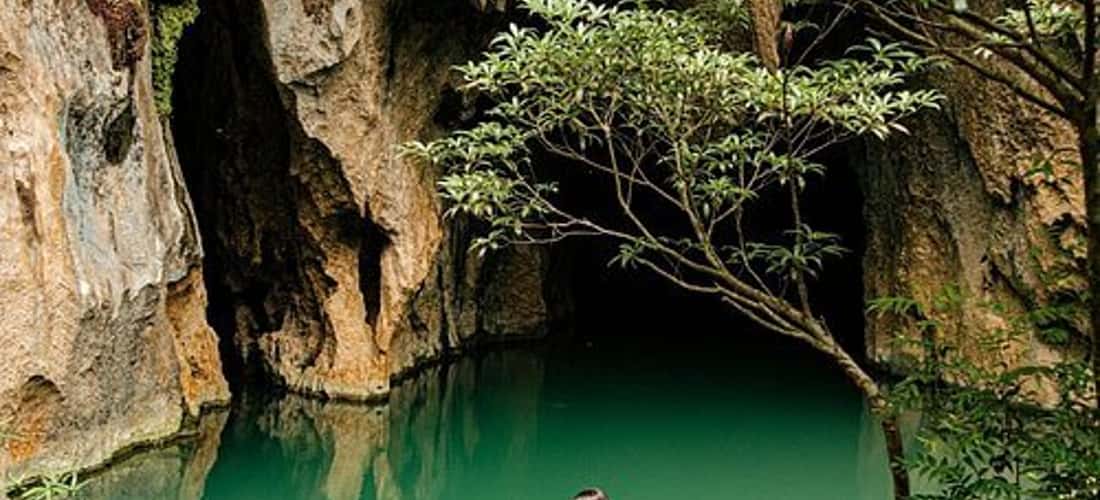 Hang Thủy Cung nằm trong hệ thống các hang động của Phong Nha - Kẻ Bàng. Ban đầu hang Thủy Cung còn được gọi với cái tên là hang Nước Xanh.