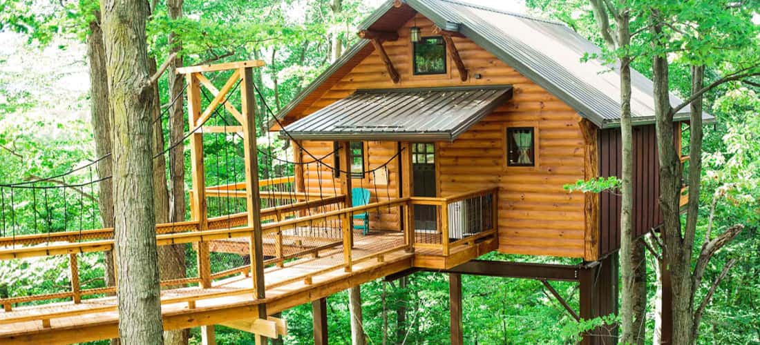 Nhà trên cây ở thác Dambri Bảo Lộc