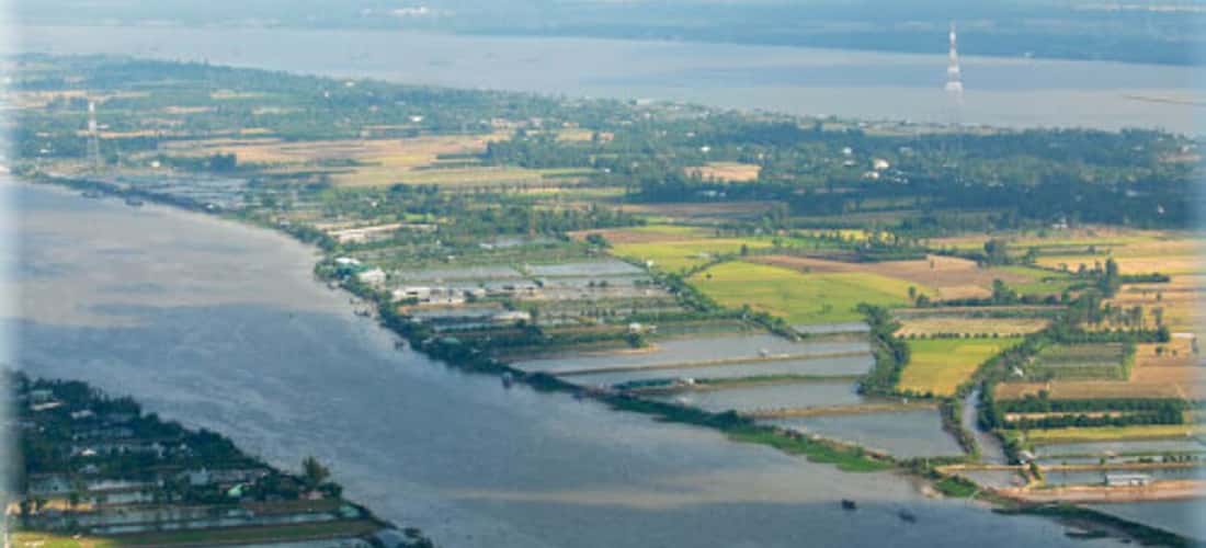 Góc nhìn trên cao của Cù lao Tân Quy