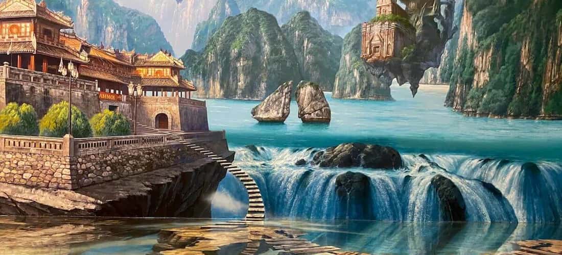 Bảo tàng là bức hình mô tả địa điểm du lịch nổi tiếng của Quảng Ninh