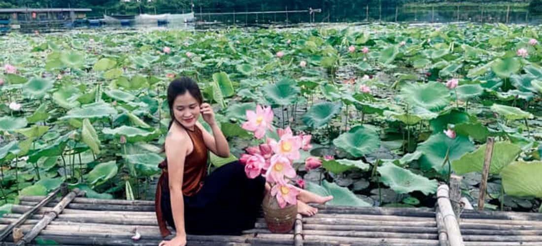 Thưởng thức hương thơm dịu nhẹ, thanh khiết của sen và không quên lưu lại những khoảng khắc đẹp.