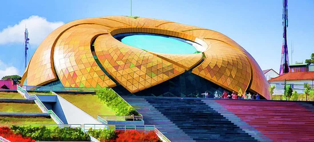 Với diện tích lên đến hơn 70.000m2, Quảng trường Đà Lạt có sức chứa tới 60.000 người một lúc.