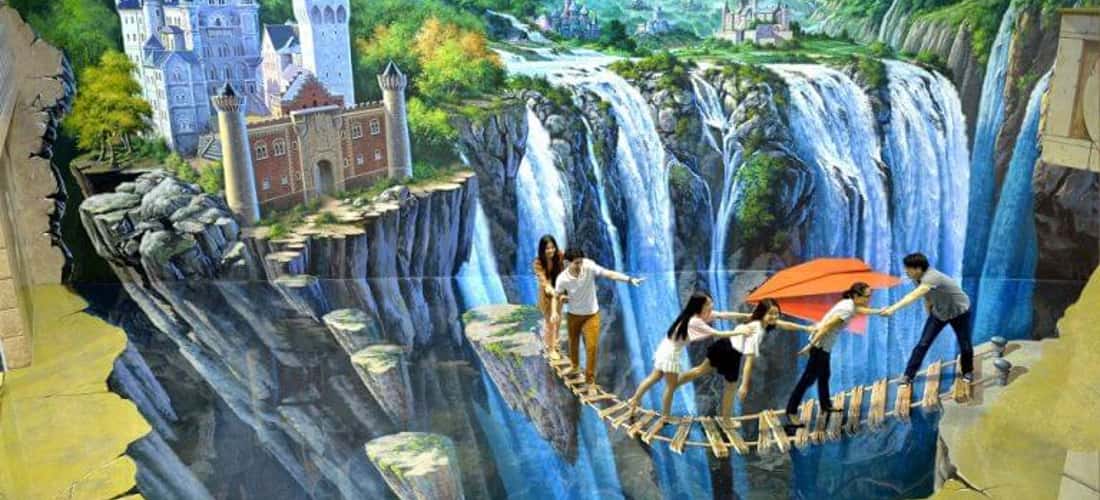 Nghệ thuật 3D đem lại cảm giác lý thú cho người chụp