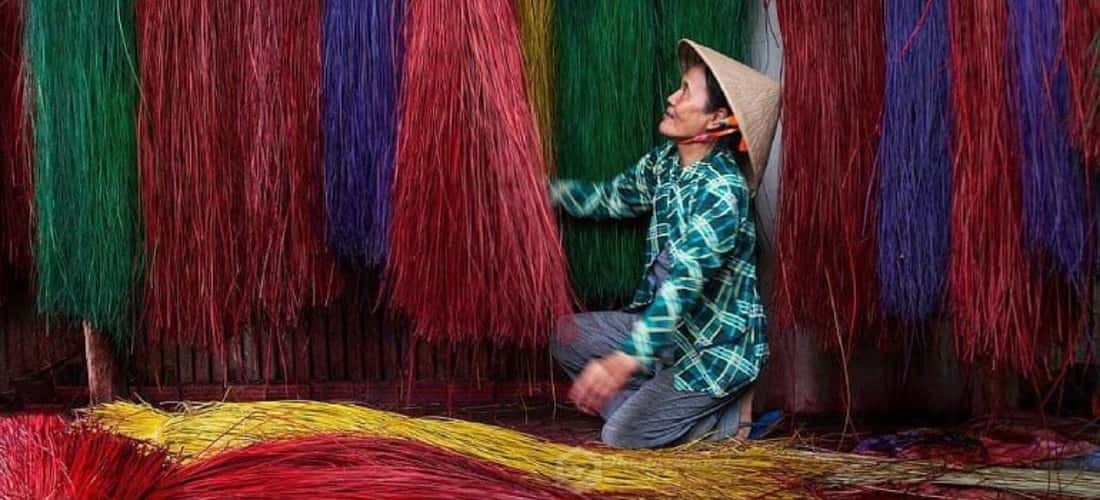 Hoi Thai Binh Village被认为是越南的Sedge Mat的摇篮