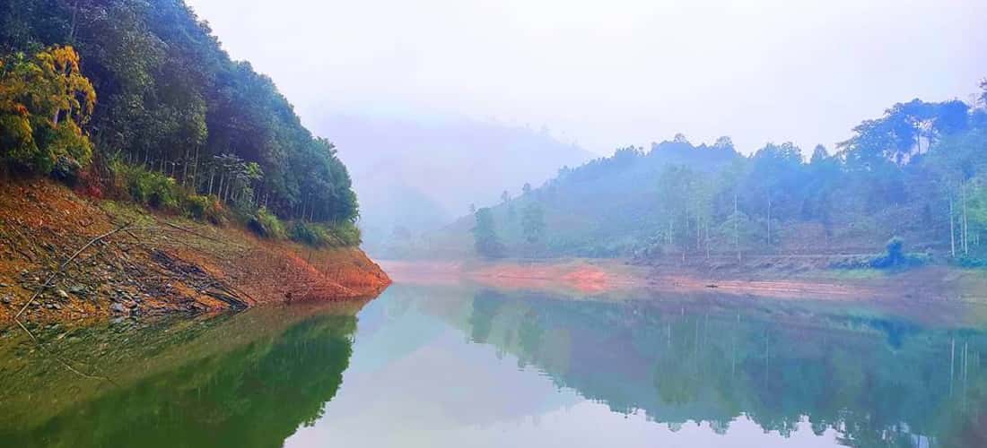 在phu山的中间