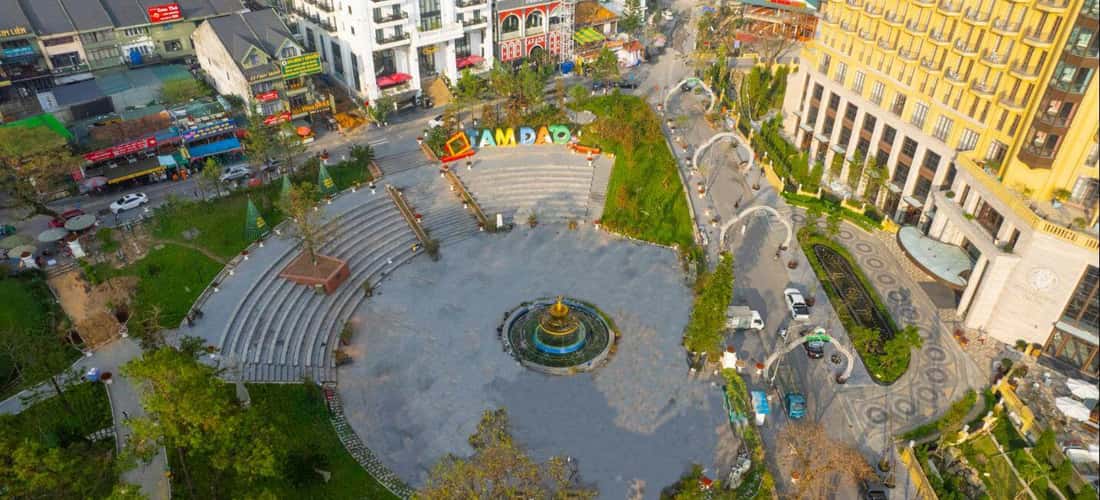 Tam Dao Square는 마을 중심부에 이상적인 위치를 소유하고 있습니다.