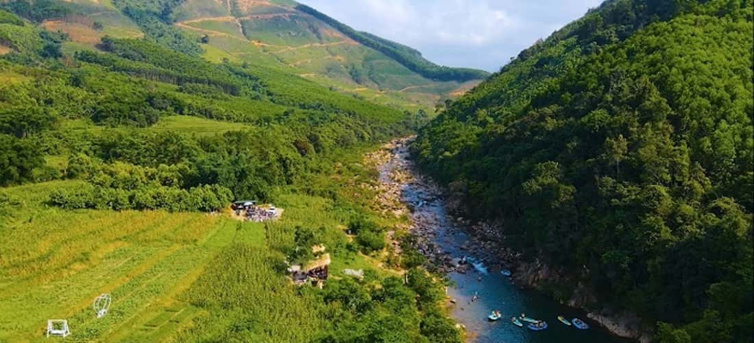 Thiên nhiên hoang sơ, khoáng đạt quanh thác Lang Cang Ba Chẽ