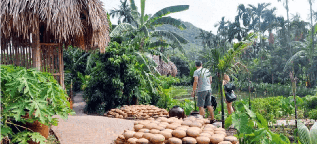 Một góc thanh bình ở khu du lịch làng quê Yên Đức