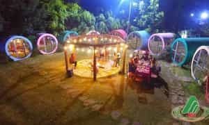Khung cảnh Mộc Châu Happy Land về đêm.