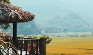 Lac Mai Chau Hoa Binh 村就像远离喧嚣城市生活的另一个世界