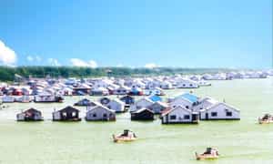 Chau Doc Floating Village의 아름다운 풍경