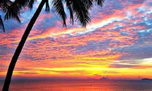 Hoàng hôn ở bãi biển Nha Trang