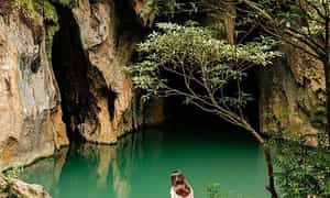 Hang Thủy Cung nằm trong hệ thống các hang động của Phong Nha - Kẻ Bàng. Ban đầu hang Thủy Cung còn được gọi với cái tên là hang Nước Xanh.