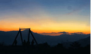 Hoàng hôn trên bản Sì Thâu Chải