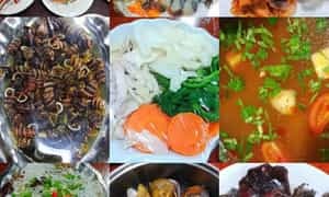 在开龙生态旅游区享用美食