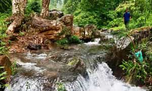 池塘的原始自然美景-Suoi Tien