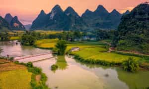 Từ thị trấn Trùng Khánh đến xã Phong Nậm khoảng 1km