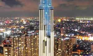 Landmark 81의 총 설계 높이는 최대 461.2m이며 81 개의 부동 바닥과 3 개의 지하실이 있으며 총 면적은 141,200m2입니다.
