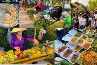 Chợ quê Tân Thuận Đông: Nét đẹp mộc mạc qua những món bánh dân gian và hoa quả địa phương