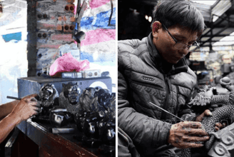 Mỹ nghệ than đá – Nghệ thuật từ đôi tay tài hoa của người thợ mỏ