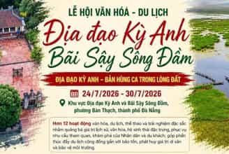 문화 관광 축제 "Ky Anh 터널-담강 갈대 해변"