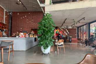 Check-In Cafe Ngói Đông Anh Nổi Bật Với Bức Tường Ngói Đỏ