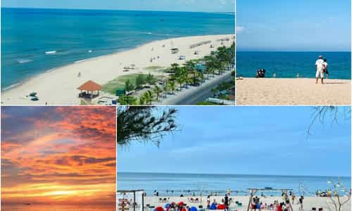 Vẻ đẹp yên bình của biển Nhật Lệ ở Quảng Bình