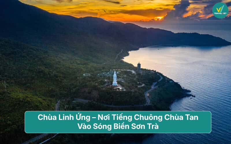 린웅사(Linh Ung Pagoda) - 사원의 종이 손짜 바다의 파도에 녹아드는 곳