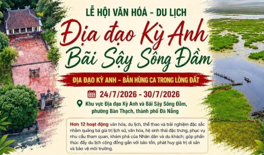 文化旅游节“Ky Anh隧道-大坝河芦苇滩”