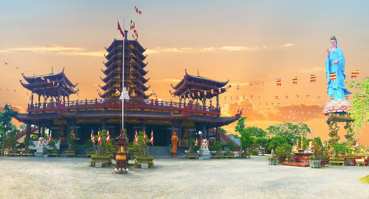 Chùa Phật Ngọc Xá Lợi Vĩnh Long có rất nhiều góc hấp dẫn, vô cùng đẹp tạo điều kiện cho nhiều bạn trẻ đến đây sống ảo thoải mái