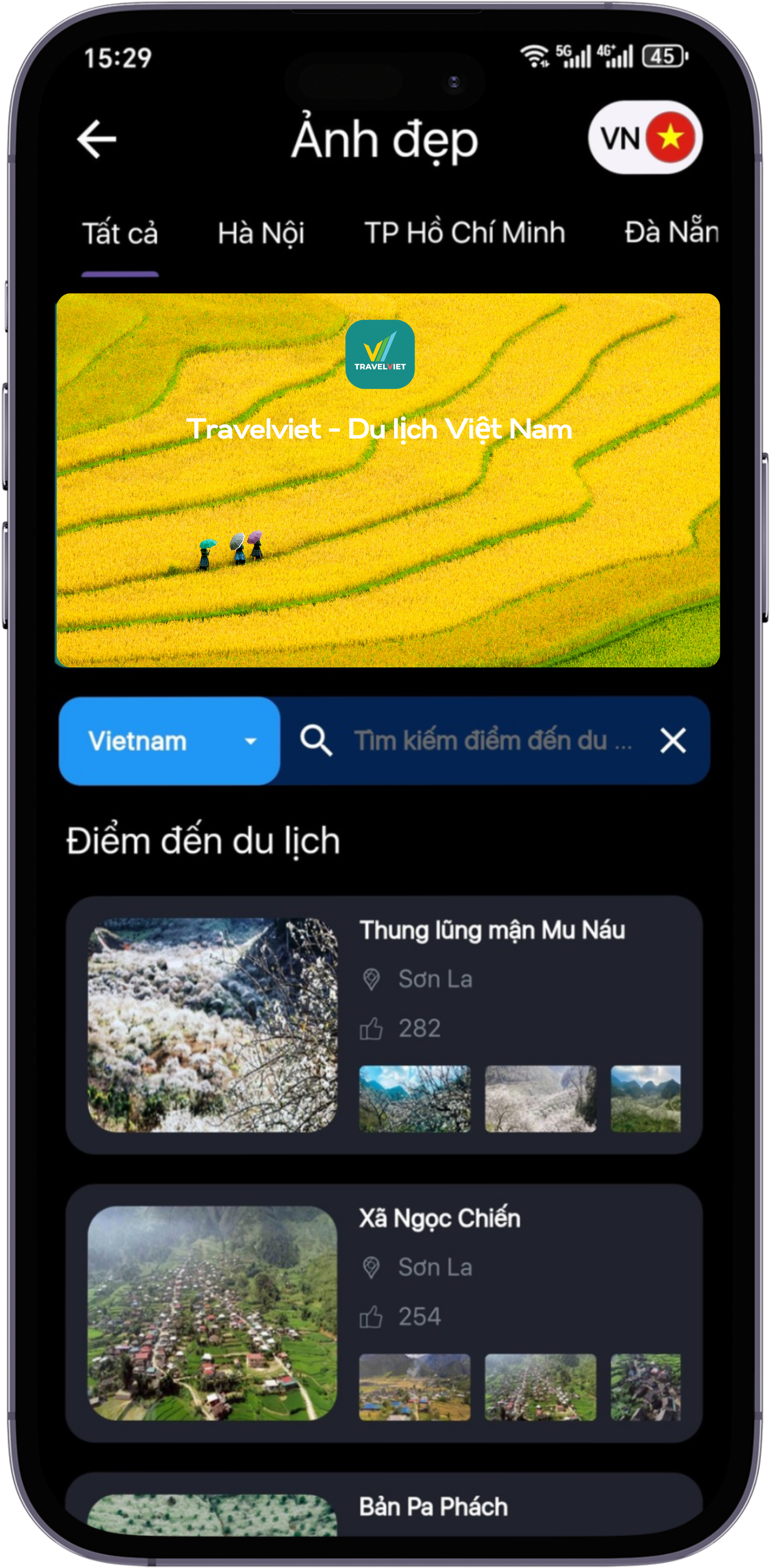 Ngắm nhìn vẻ đẹp thiên nhiên và con người Việt Nam trên ứng dụng Travelviet