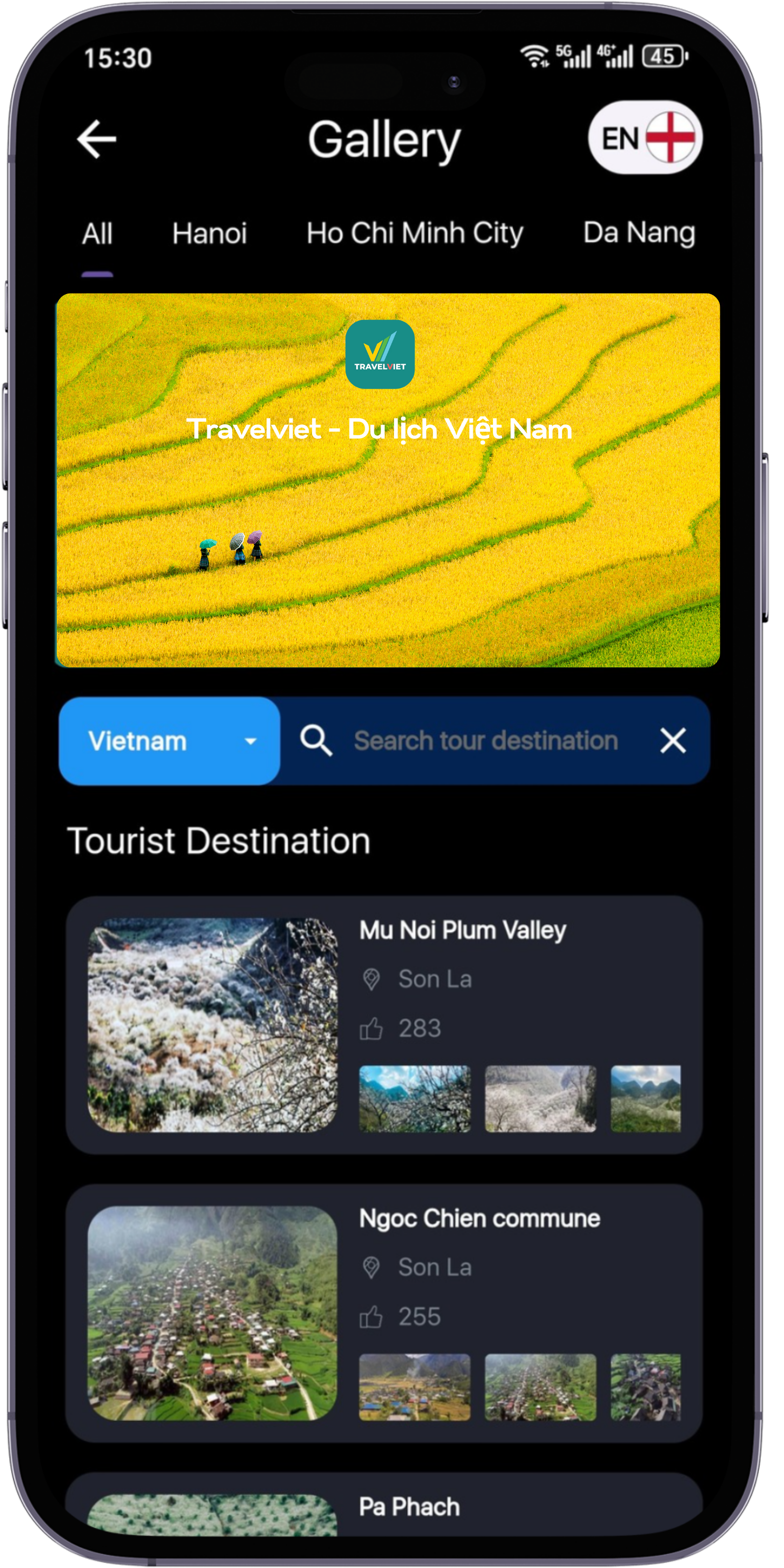 Admire the beauty of Vietnam's nature and people on the Travelviet app