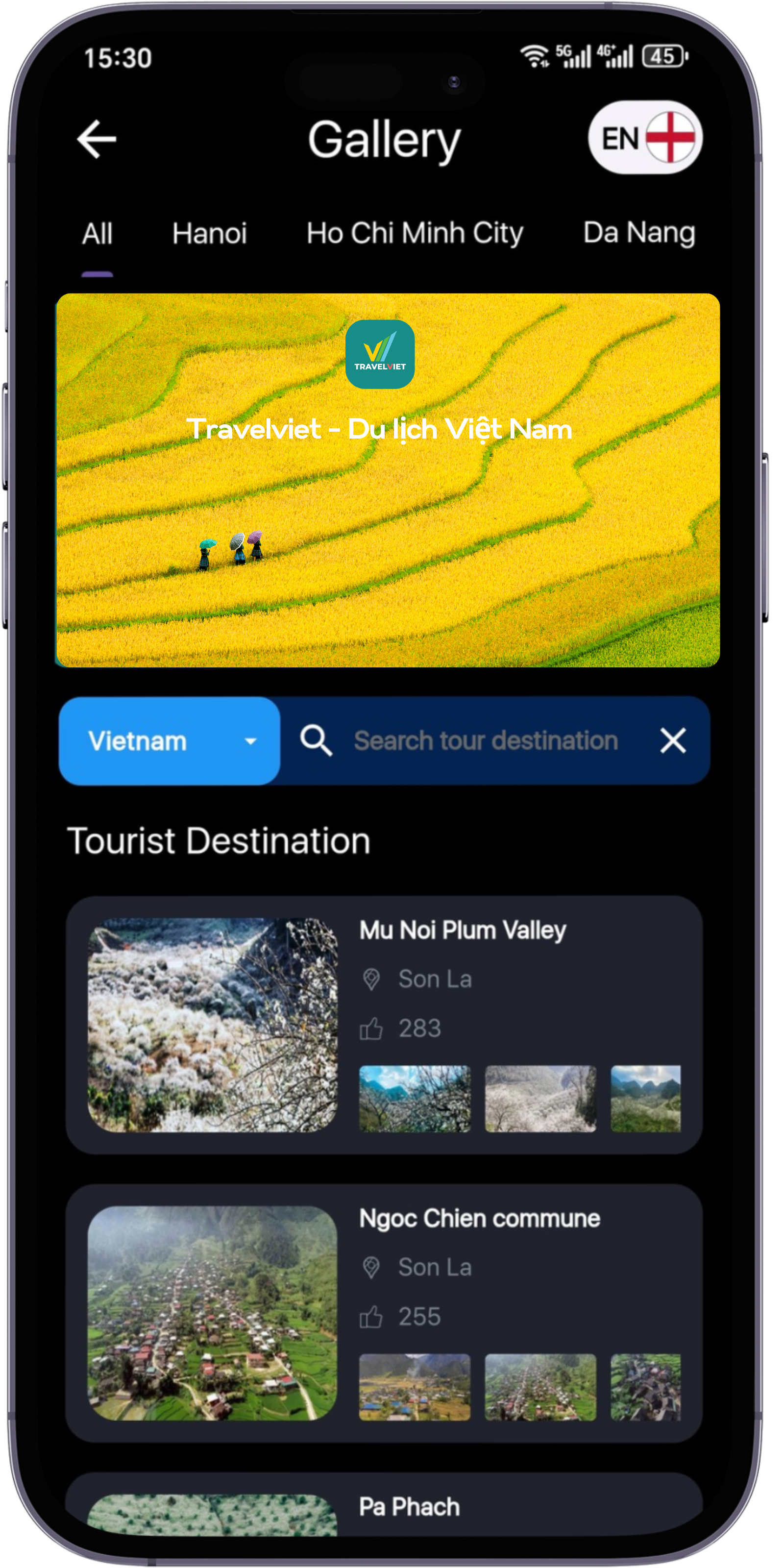 Admire the beauty of Vietnam's nature and people on the Travelviet app