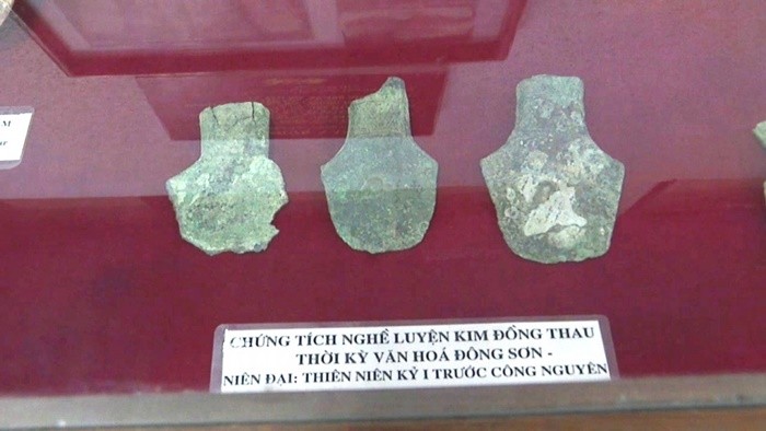 Văn hóa Đông Sơn được trưng bày trong bảo tàng Hùng Vương.