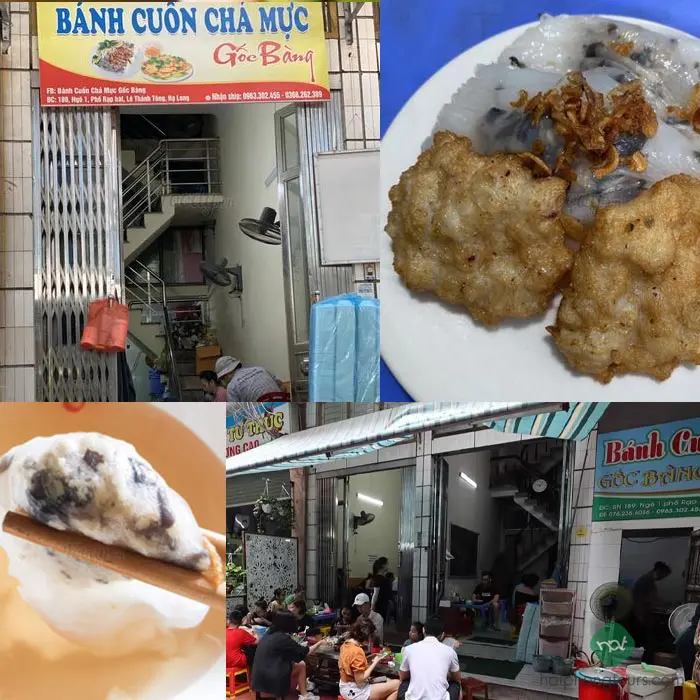 Hương Vị Ngon Ngất Ngây Của Bánh Cuốn Chả Mực Gốc Bàng Tại Hạ Long