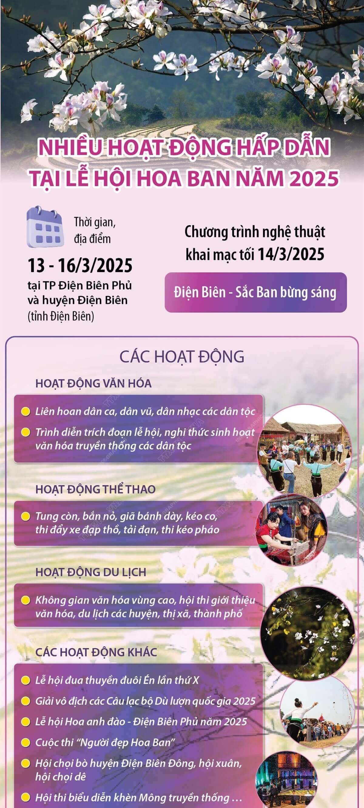 Lễ hội Hoa ban 2025 - điểm hẹn du lịch Điện Biên