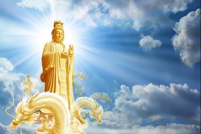 Paying homage to Avalokiteshvara Bodhisattva